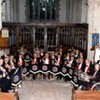 The band in Amesbury's St Mary & St Mellor Church 1999. Ken Palmer: Conductor